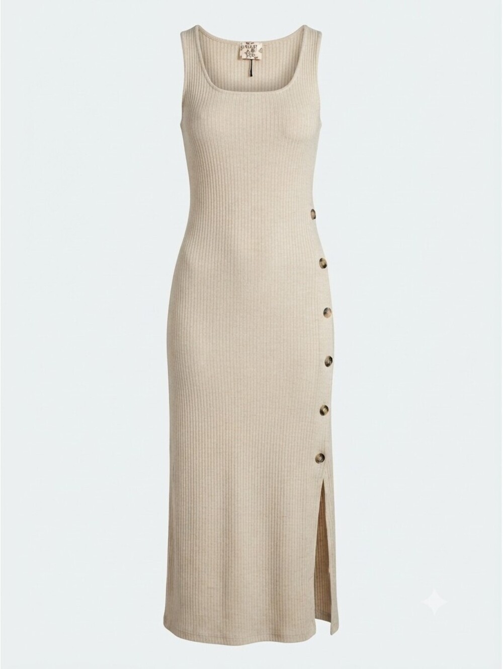 Hippie Rose Women's M Oatmeal Fitted Stretchy Dress NWT